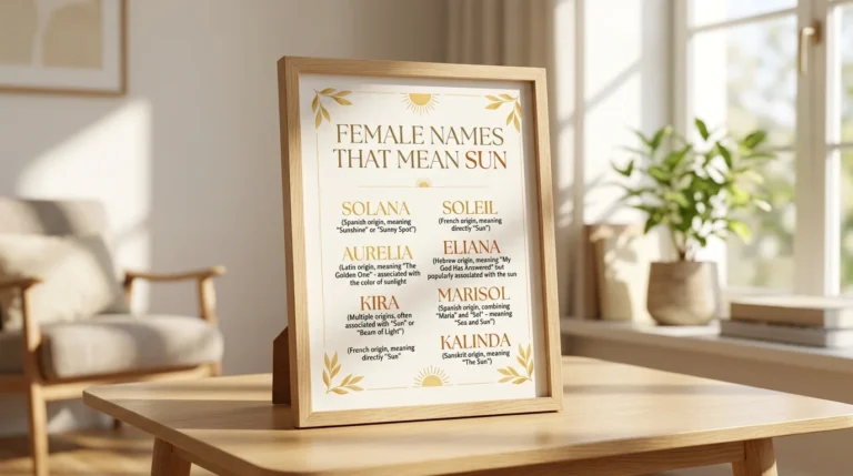 Female Names That Mean Sun