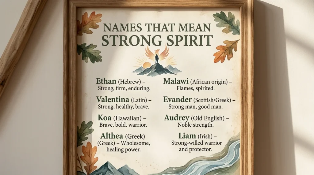 Names That Mean Strong Spirit
